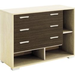 Oslo 3 fiókos polcos komód